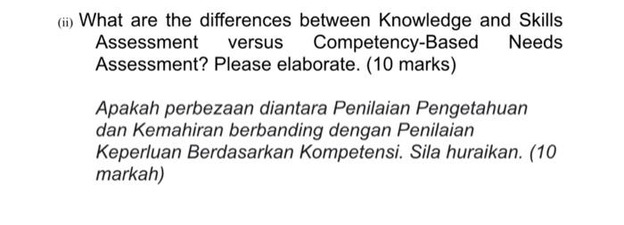 (ii) What are the differences between Knowledge