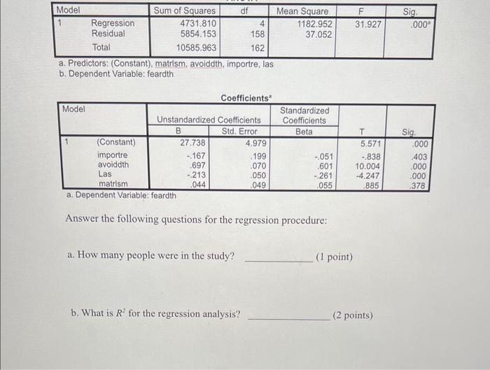 1. The following output is from a multiple