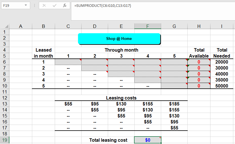 I cannot figure out the correct formulas to solve