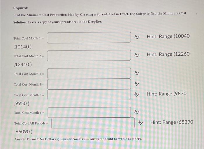 Given the projected demands for the next six