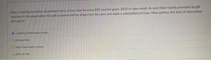 Myer, a leading Australian department store,