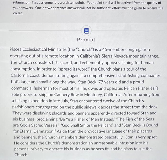 Management Class. Business Law class submission.