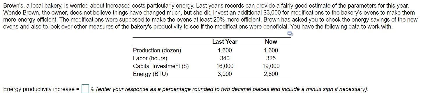 The question also asks for capital productivity