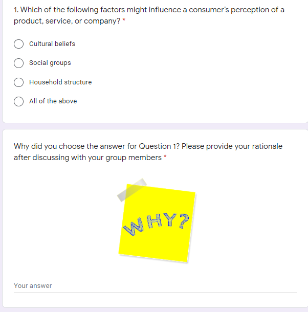 subject: consumer behaviour Need short answer and