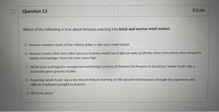 Question 9 0.1pts The key idea behind Amazon
