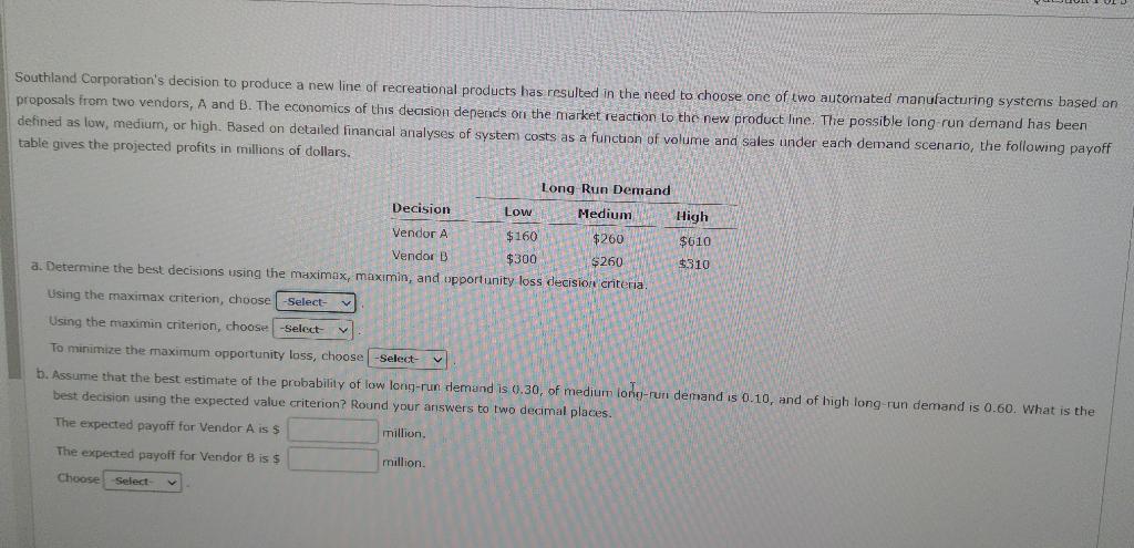 Southland Corporation's decision to produce a new