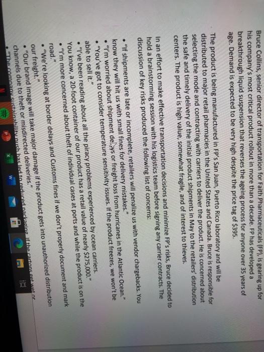 Bruce Collins, senior director of transportation