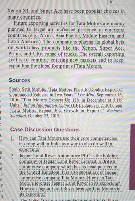 questions 1-4 please Locomotive Company. Today,