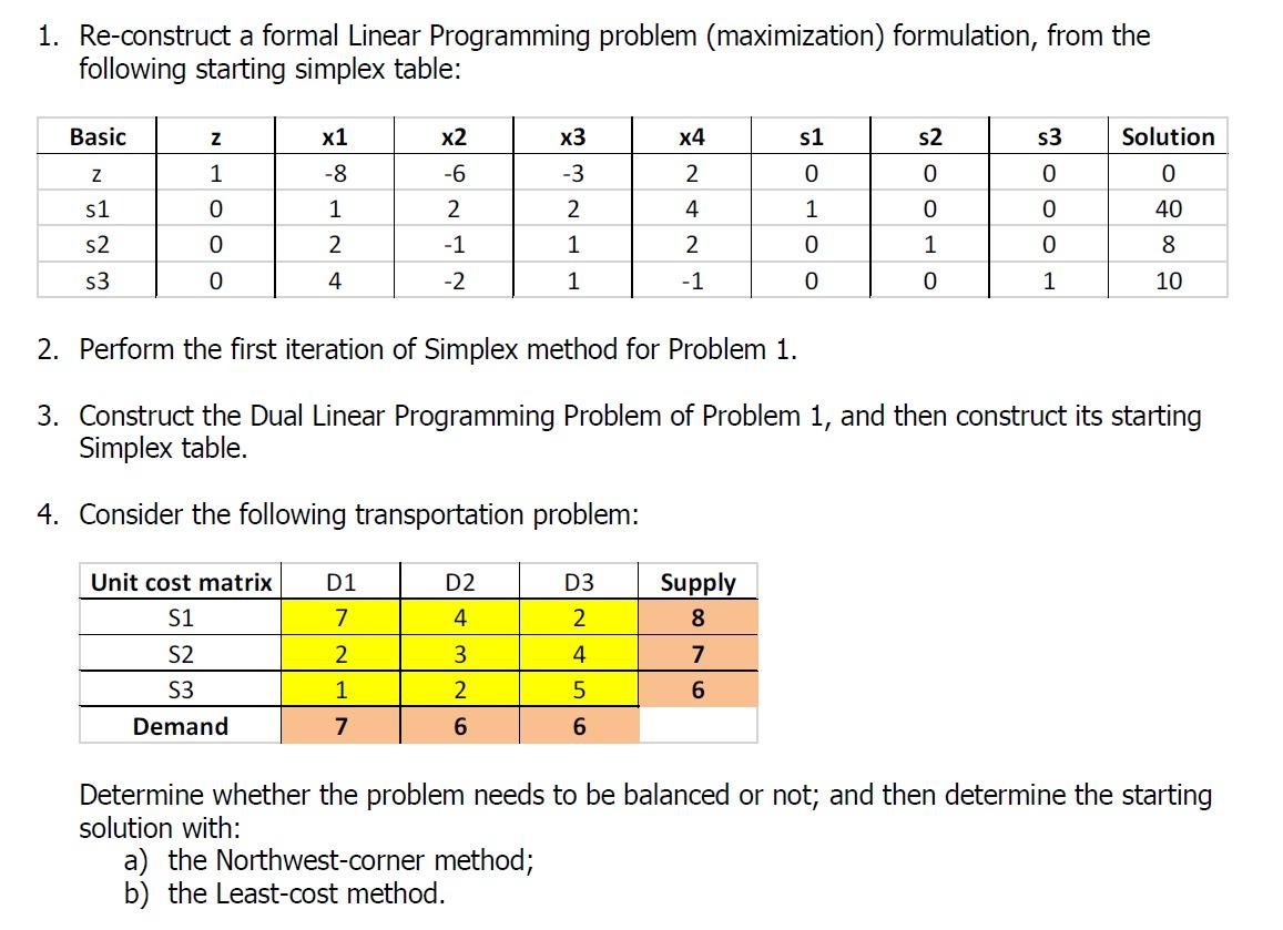 Solve the following questions regarding operation