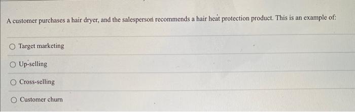 A customer purchases a hair dryer, and the