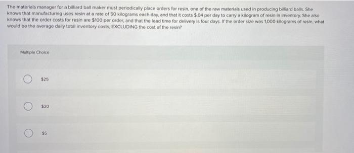 The materials manager for a billiard ball maker