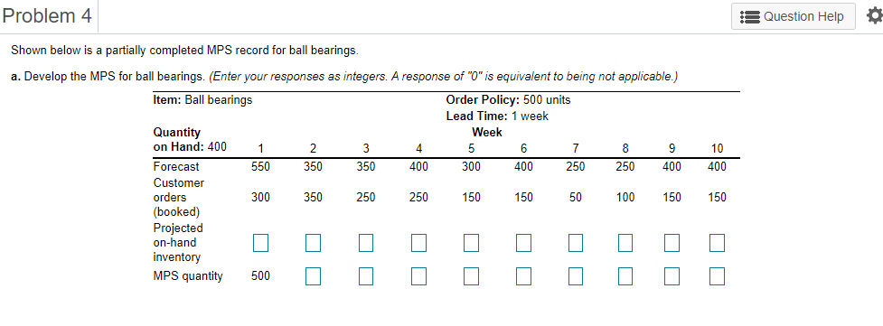 Problem 4 A Question Help Shown below is a