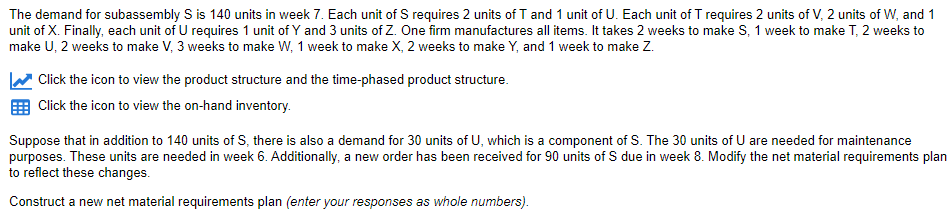 The product structure and the time-phased product