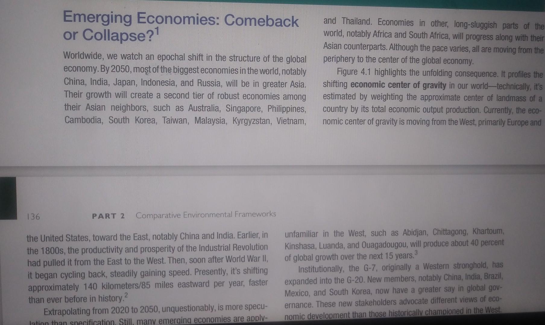 Are emerging economies making a comeback? give