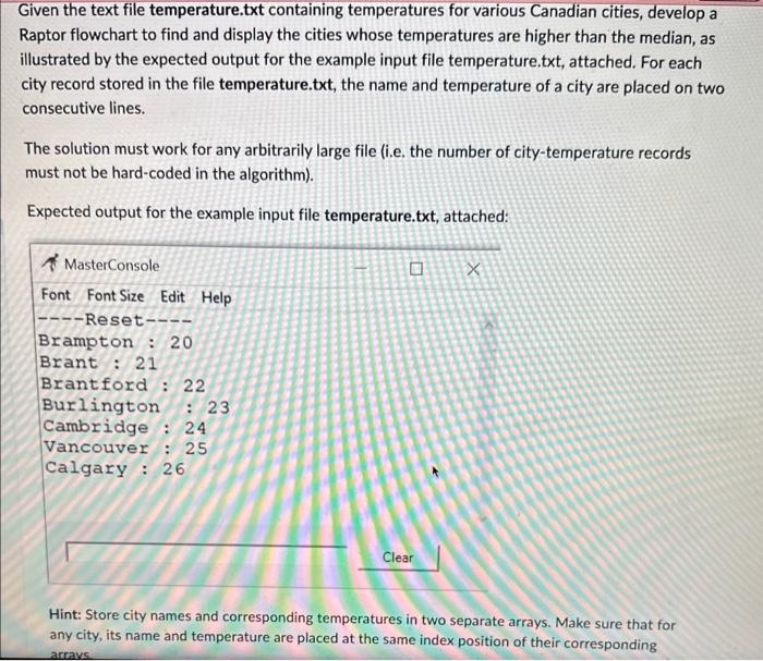 please answer asap Given the text file