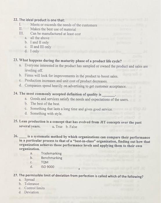 please answer the following. It is an old test to