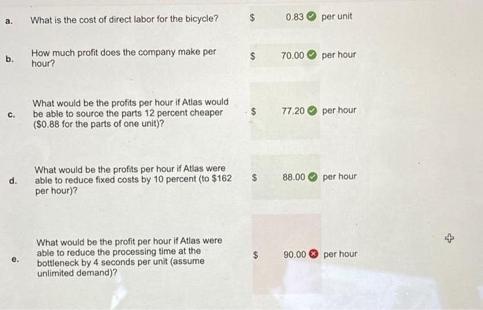 do (e) . . . Atlas Inc. is a toy bicycle