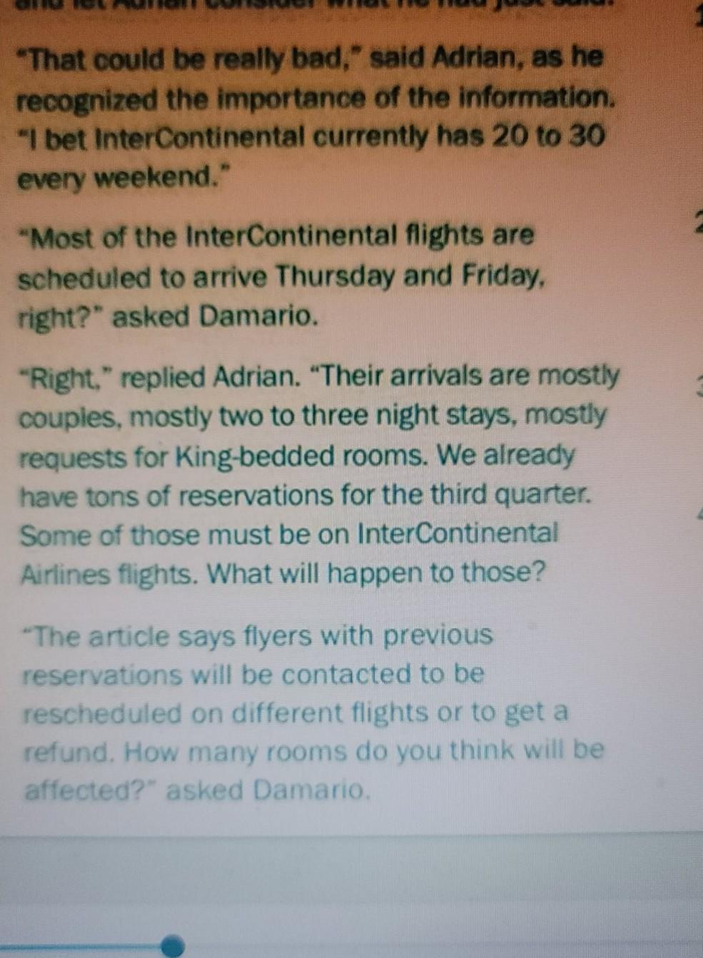 KEY CONCEPT CASE STUDY Damario had just placed a