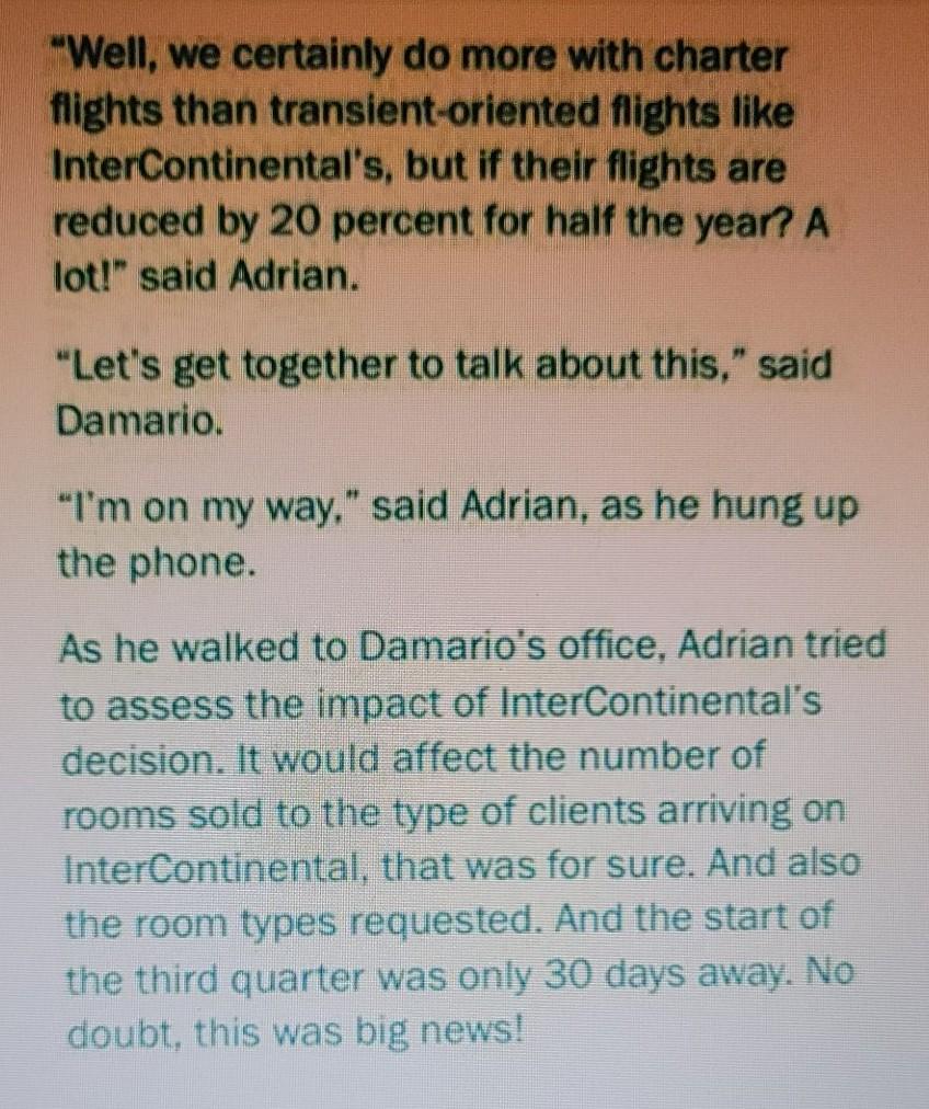 KEY CONCEPT CASE STUDY Damario had just placed a