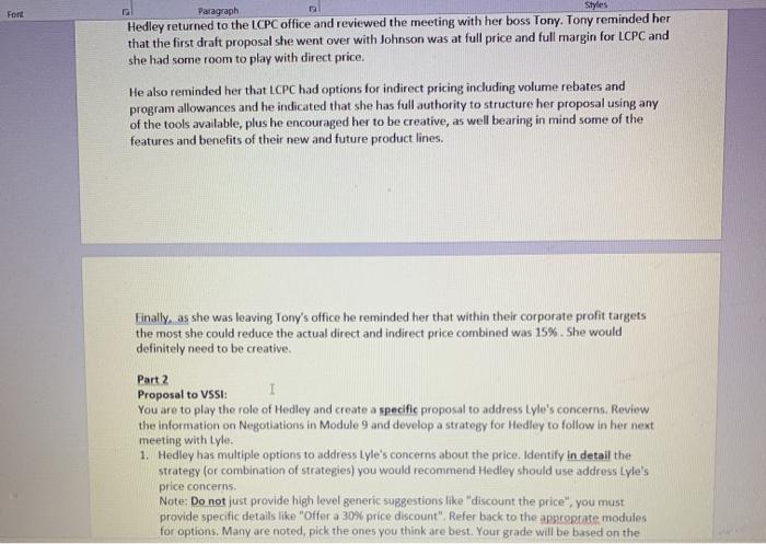 Part 2: The Negotiation Hedley sat down opposite