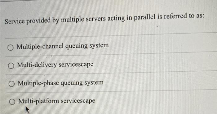 Service provided by multiple servers acting in