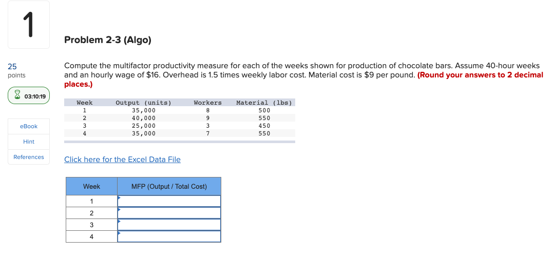 1 1 Problem 2-3 (Algo) 25 points Compute the