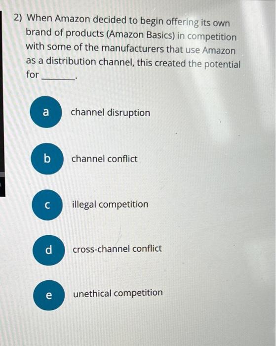 please help with all 4 questions 2) When Amazon
