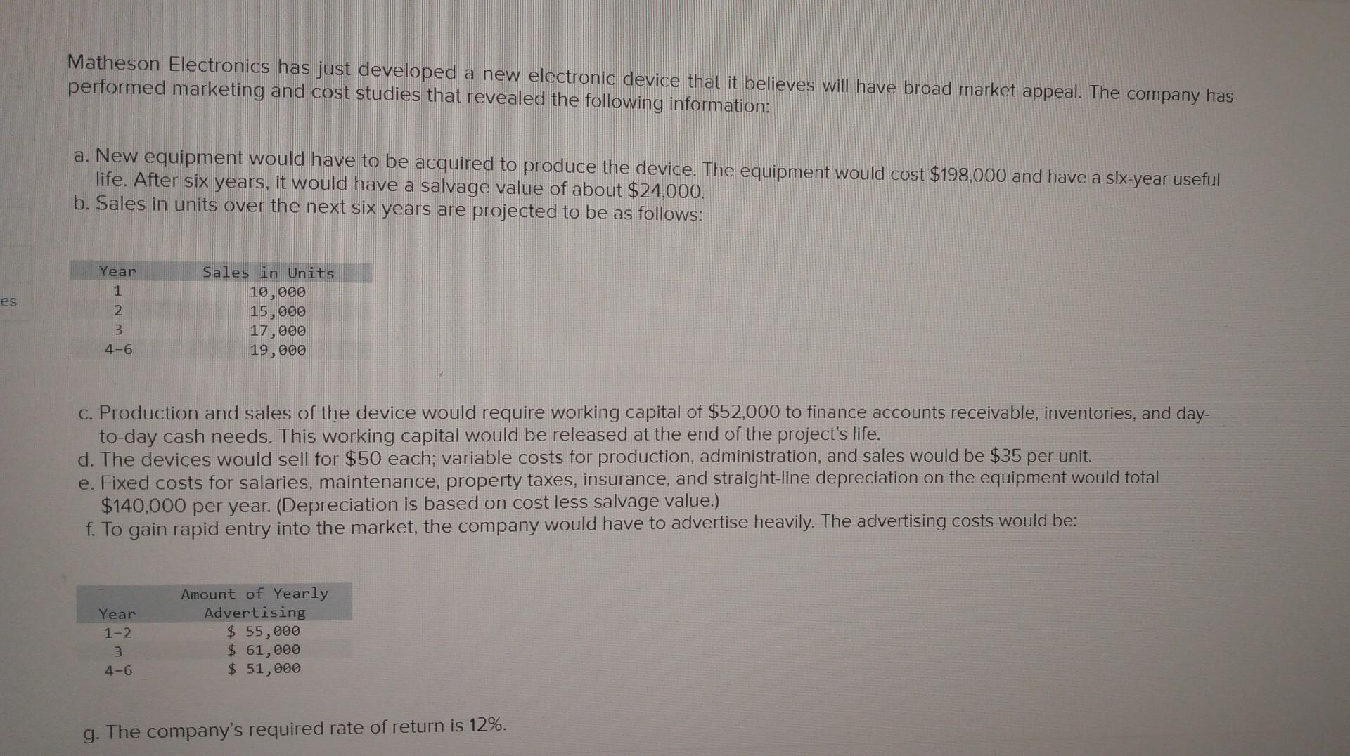 Matheson Electronics has just developed a new