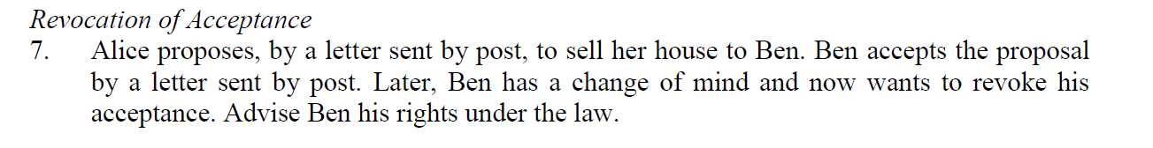 MALAYSIAN LAW, CONTRACT LAW. Revocation of