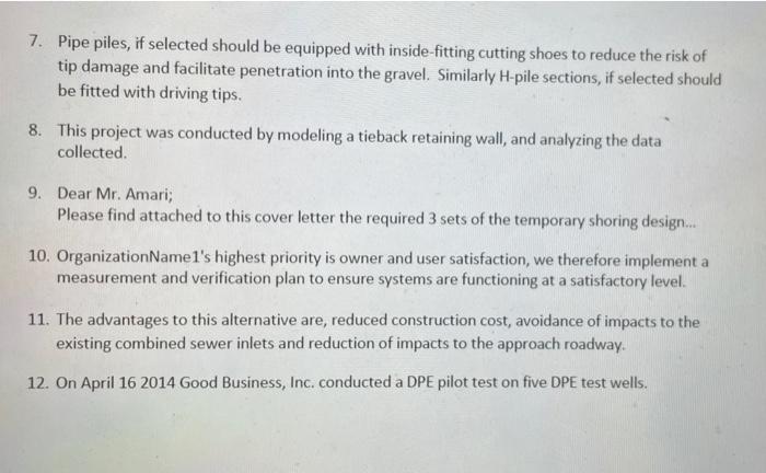 4. More Practice Instructions: Edit the following