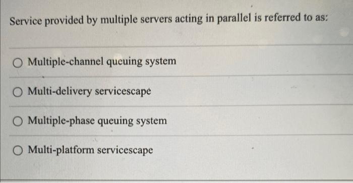 Service provided by multiple servers acting in