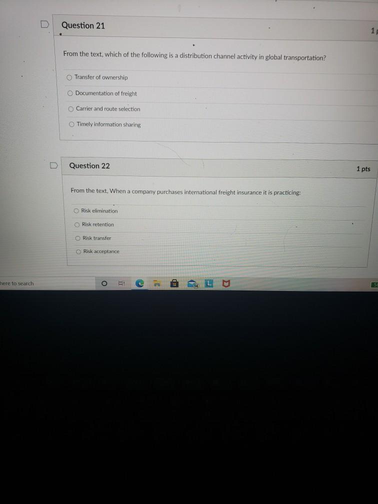 Question 21 1 From the text, which of the