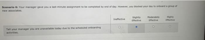 Scenario 6: Your manager gave you a last minute