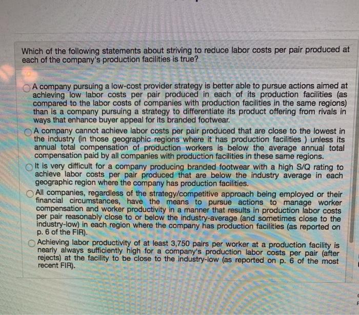 Which of the following statements about striving