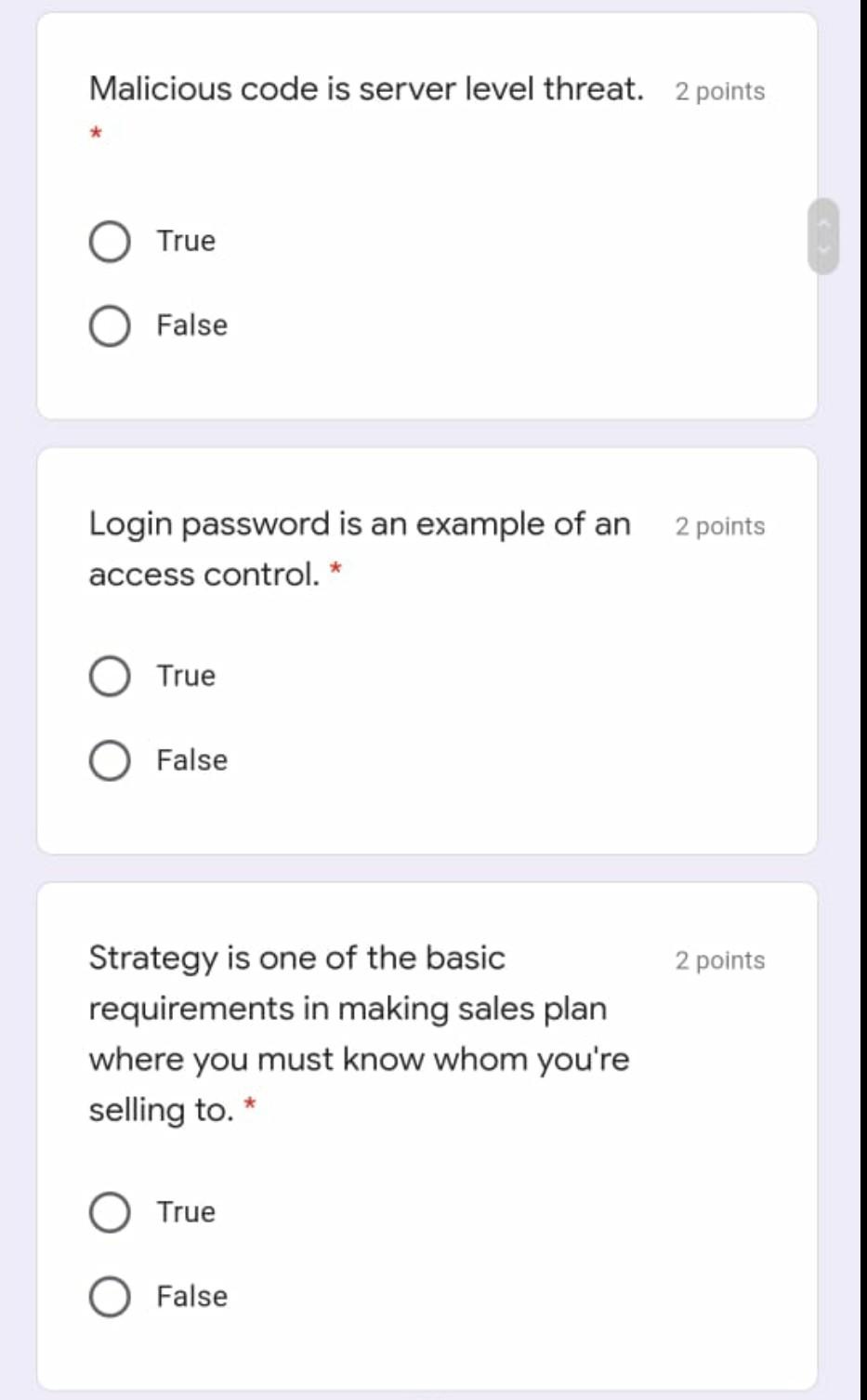 2 points Strategy is one of the basic