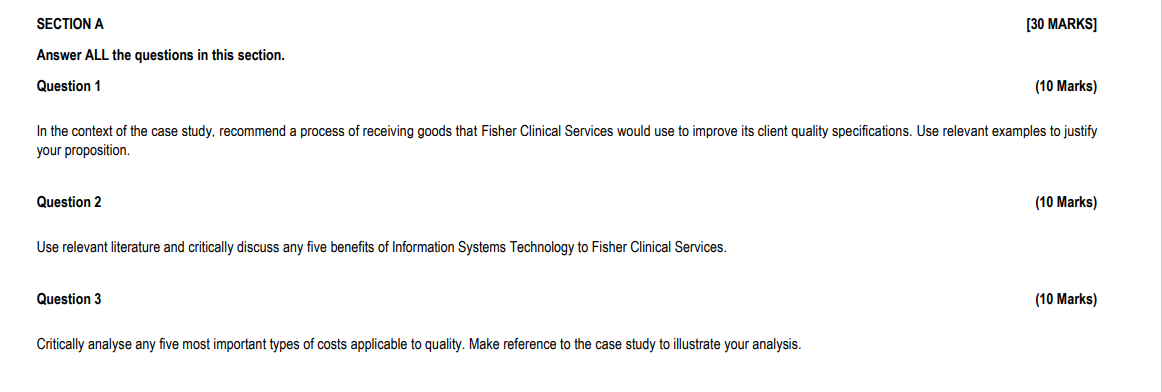 (30 Read the case study below and answer the