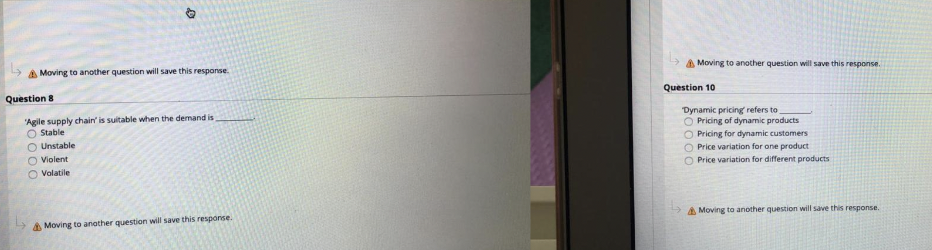 A Moving to another question will save this