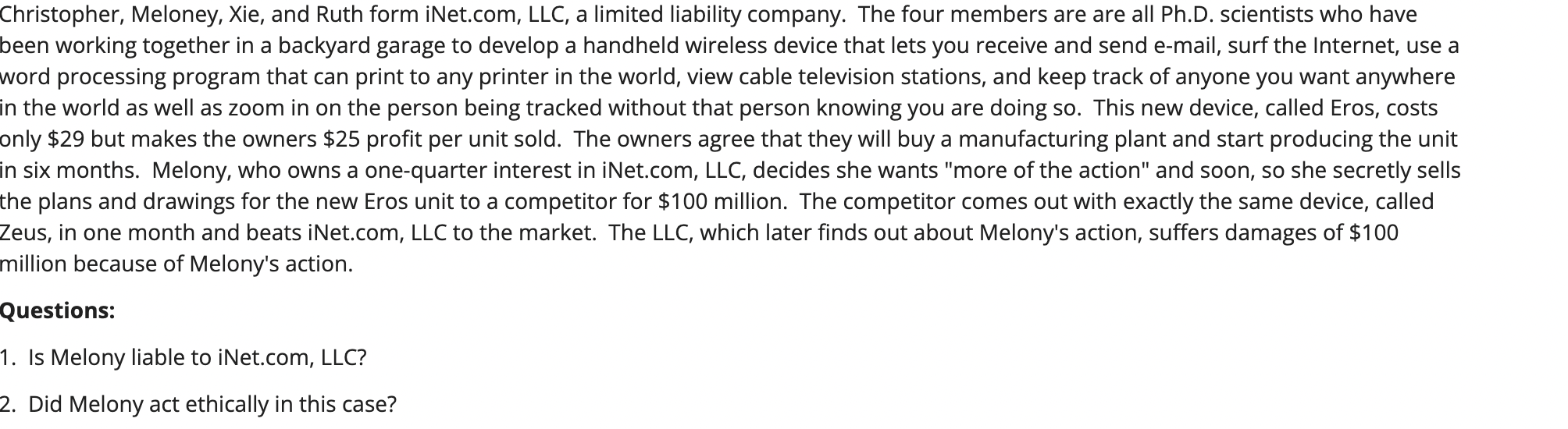 Thristopher, Meloney, Xie, and Ruth form