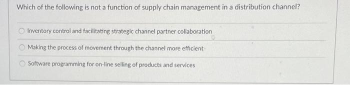 Which of the following is not a function of