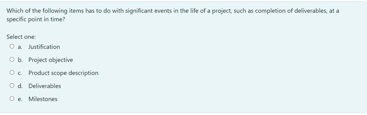 Which of the following items has to do with