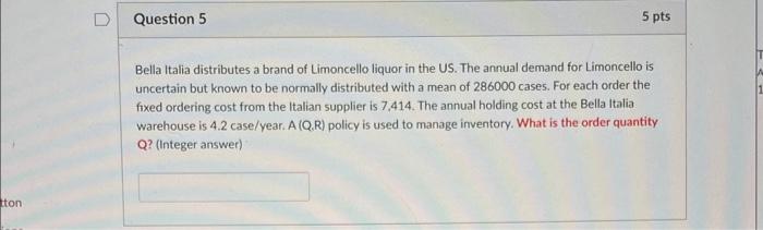 Bella Italia distributes a brand of Limoncello