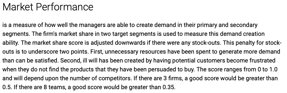 Write a summary on the Market performance with