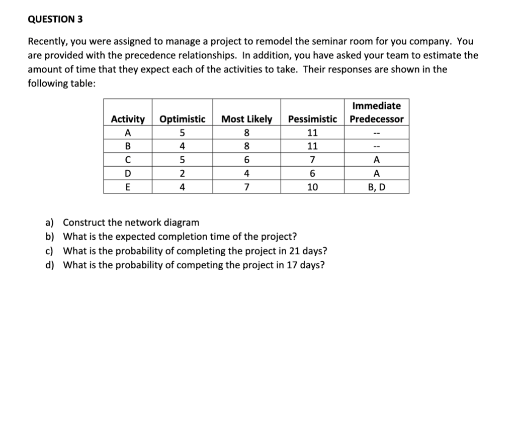 Please explain your work QUESTION 3 Recently, you