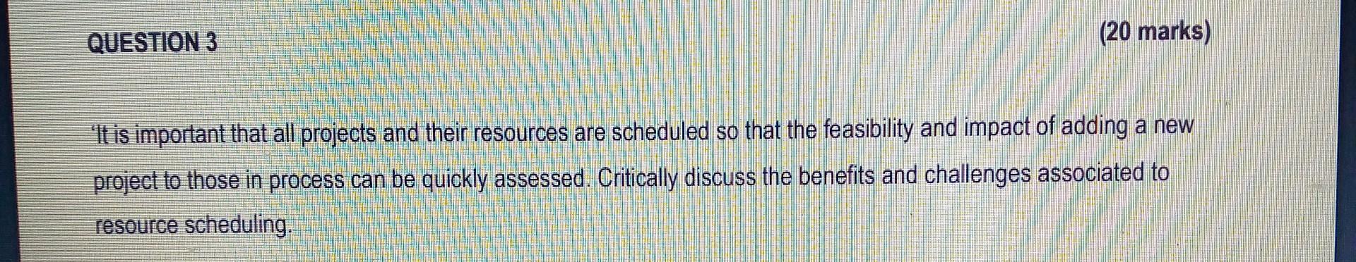 It is important that all projects and their