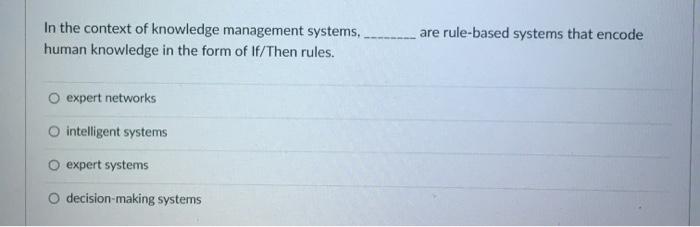 In the context of knowledge management systems,