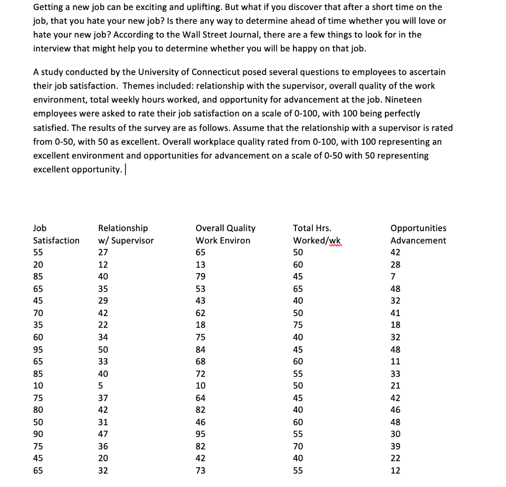 1. Develop a multiple regression model and