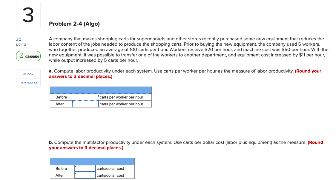 3 Problem 2-4 (Algo) 30 points A company that