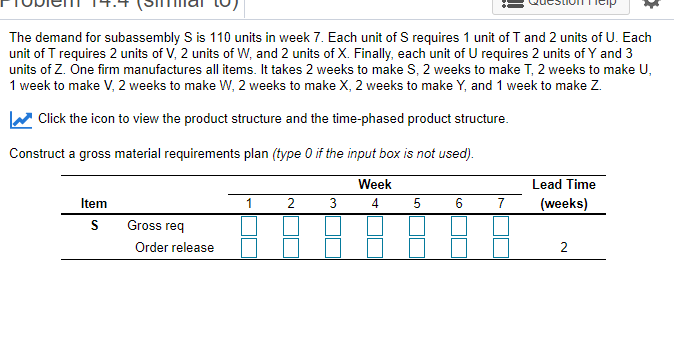Please answer S through Z!!!!!!!!!! The demand