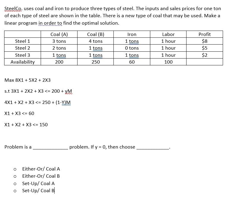 O Knapsack / Coal A O Knapsack / Coal B Knapsack