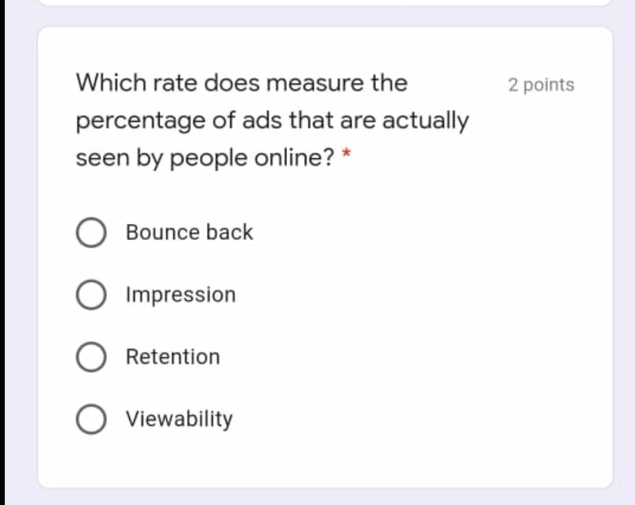 2 points Which strategy is designed to compete